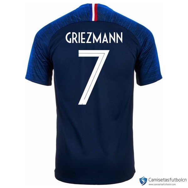 Camiseta Seleccion Francia Primera equipo Griezmann 2018 Azul